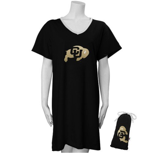 Buy Colorado Buffaloes Ladies Black Nightshirt in a Bag by Football Fanatics
