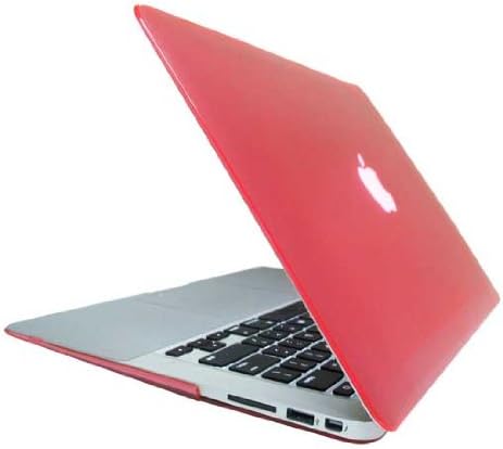 JumbleBay Transparent Crystal hard case cover Shell - Gloss Pink for MacBook Air 13" 13.3" (A1369 and A1466)