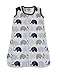 Bacati Elephants Wearable Blanket, Blue/Grey, Newborn