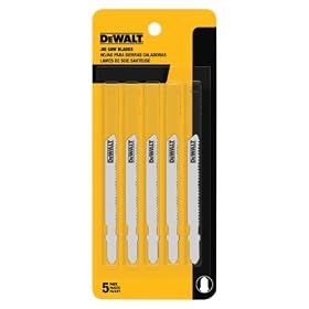 DEWALT DW3776-5 3" 24 TPI Thin Metal Cut Cobalt Steel T-Shank Jig Saw Blade - 5 Pack