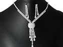 Crystal Rhinestone Crystal Pendant Drop Necklace Earring Set Jewelry