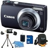 Canon Powershot A3300 16 MP Digital Camera with 5x Optical Zoom (Black)Kit  ....