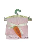 Child to Cherish Buttermilk Farm Blanket On Hanger and Rattle in Pink