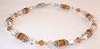 Topaz Cubes w/Clear Hand crafted Swarovski Bracelet