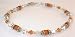 Topaz Cubes w/Clear Hand crafted Swarovski Bracelet