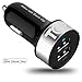 TopG [Lifetime Warranty] Dual USB Ports 3.1A Portable USB Car Charger for iPhone 5 5S 5C 4 4S,iPad 4 3 2,iPad mini,iPad air Battery Power Supply for All Apple Device (Lightning Cable/Adapter Not Included)- (Black+Silver)