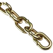Campbell 0723367 Low Carbon Steel Straight Link Machine Chainon Reel, Brass Glo, #3 Trade, 0.14" Diameter, 50' Length, 270 lbs Load Capacity