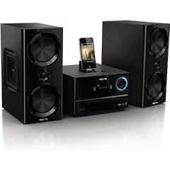 Philips DCM3020 Kompaktanlage (CD/MP3 Player, Apple iPod/ iPhone/ iPad Dock, 120 Watts, USB) schwarz