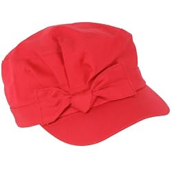 Kids 3-7 years Pleat Cotton Summer Cadet Hat Cap Fuchsia
