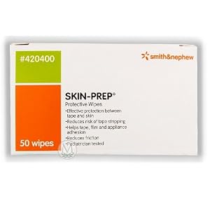 Skin-Prep Protection Dressing, Wipes - Box of 50