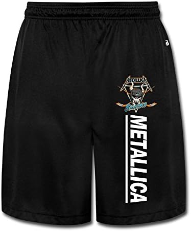 Rebirth Sport Men's Thrash Metal Shark Logo Cotton Walking Shorts