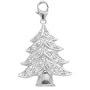14K White Gold Diamond X-Mas Tree Charm