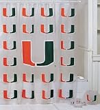 NCAA Miami Hurricanes 7-Piece Frosty Bathroom Set