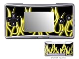 Yellow Neon Flames Design GameBoy Micro Decorative Protector Skin Decal Sticker