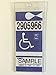 SecurePro Products Handicap/Disabled Placard Protective Premium Quality Plastic Holder with a Stainless Steel Attachment Hook for Rear View Mirror; Made in The USA