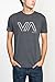 RVCA Men's Stencil VA Vintage Dye T-Shirt, Black, X-Large