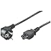 Wentronic Netzkabel (Schukostecker auf IEC 320-C5 Buchse) 1,8m schwarz