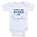 Baby Clothes My Mom is A Super Hero Sweet Baby Onesie Bodysuits (3mo-Short Sleeve, Blue Text)