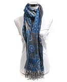 New Paisley Circles Pattern 100% Viscose Fringed Scarf, Aqua Blue Reviews 41lHcD25FoL. SL160 New Paisley Circles Pattern 100% Viscose Fringed Scarf, Aqua Blue Reviews