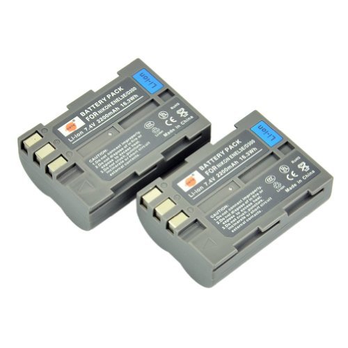 DSTE® 2x EN-EL3E Replacement Li-ion Battery for Nikon D70 D70S D80 D90 D100 D200 D300 D300S D700 Camera
