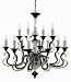 Trans Globe COIMBRA-12 BK Contemporary / Modern Black Chandelier