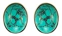 Silver Ladies Turquoise Stud Earrings