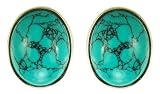 Silver Ladies Turquoise Stud Earrings