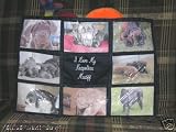 I Love My Neapolitan Mastiff / Neapolitan Mastiffs Dog Personalized Photo Tote Bag (Navy Blue or Red)