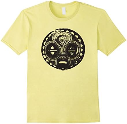 Men's Voodo Mask Halloween T-Shirt XL Lemon