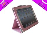 iPearl Leather Folio Case with Stylus for iPad 2 & 3 (Pink)