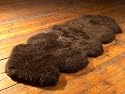 Natural NZ Sheepkin Rug - BROWN DOUBLE - Ultra Soft & Authentic Runner (200cm x 80cm)
