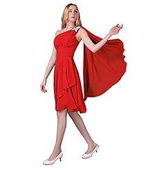 One Shoulder Short Chiffon Pleated Ruched Applique Belted Evening Dress/Bridesmaid Dress/Party Dress 