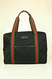 Gucci Handbags Black with Green Red Green 189753