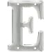 Brady 1600-E,  Aluminum Embossed Numbers & Letters , 3" Height, Silver, Legend "E"  (10 per Package)
