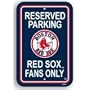 Boston Red Sox Plastic Reserved Parking Sign "Reserved Parking: Red Sox Fans Only"