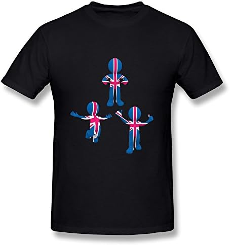 JAJUS Men's Three Baby England British Union Jack T-Shirt Black XXL