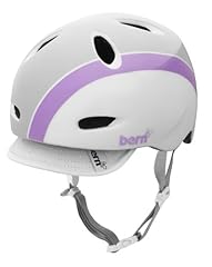 Bern Berkeley Summer Gloss Flower Graphic Helmet with Visor, White Bern Berkeley Summer Gloss Flower Graphic Helmet with Visor, White
