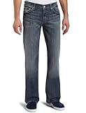 7 For All Mankind Men's Bootcut With Ripout Squiggle Jean