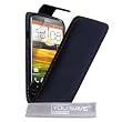 Coque HTC Desire X Etui Desire X Noir PU Cuir Feuilleter Housse