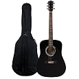 Fender FA-100 Limited Edition Dreadnought Acoustic Guitar with Gig Bag - Black