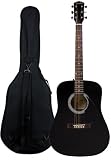 Fender FA-100 Limited Edition Dreadnought Acoustic Guitar with Gig Bag - Black
