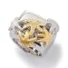 Sterling Silver / 14K Gold Diamond Starfish Ring