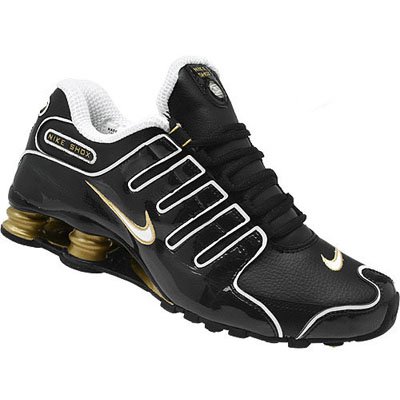 NIKE SHOX NZ SI Schuhe, Schwarz-Weiss-Gold 309720-012