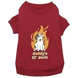 LARGE - RED - HALLOWEEN T-SHIRT - DADDY'S LIL' DEVIL