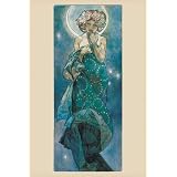 Alphonse Mucha-Moon, Art Poster Print, 24 by 36-Inch