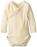 Kushies Everyday Layette Wrap Long Sleeve Bodysuit, Yellow