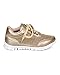 Nature Breeze CF81 Women Glitter Mesh Lace Up Lightweight Fashion Sneaker - Gold