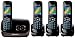 Panasonic KX-TG8524EB DECT Quad Digital Cordless Phone Set with Answer Machine - Black