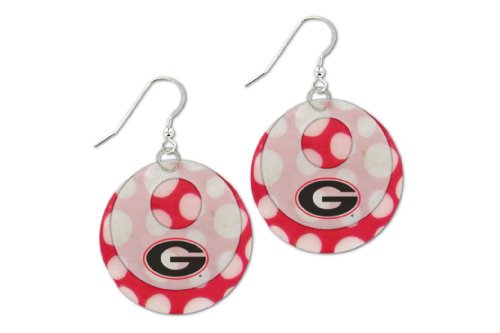 Georgia Bulldogs Capiz Double Shell Earrings