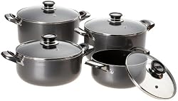 Concord 8 Piece Non-Stick Stock Pots Casserole Cookware Set